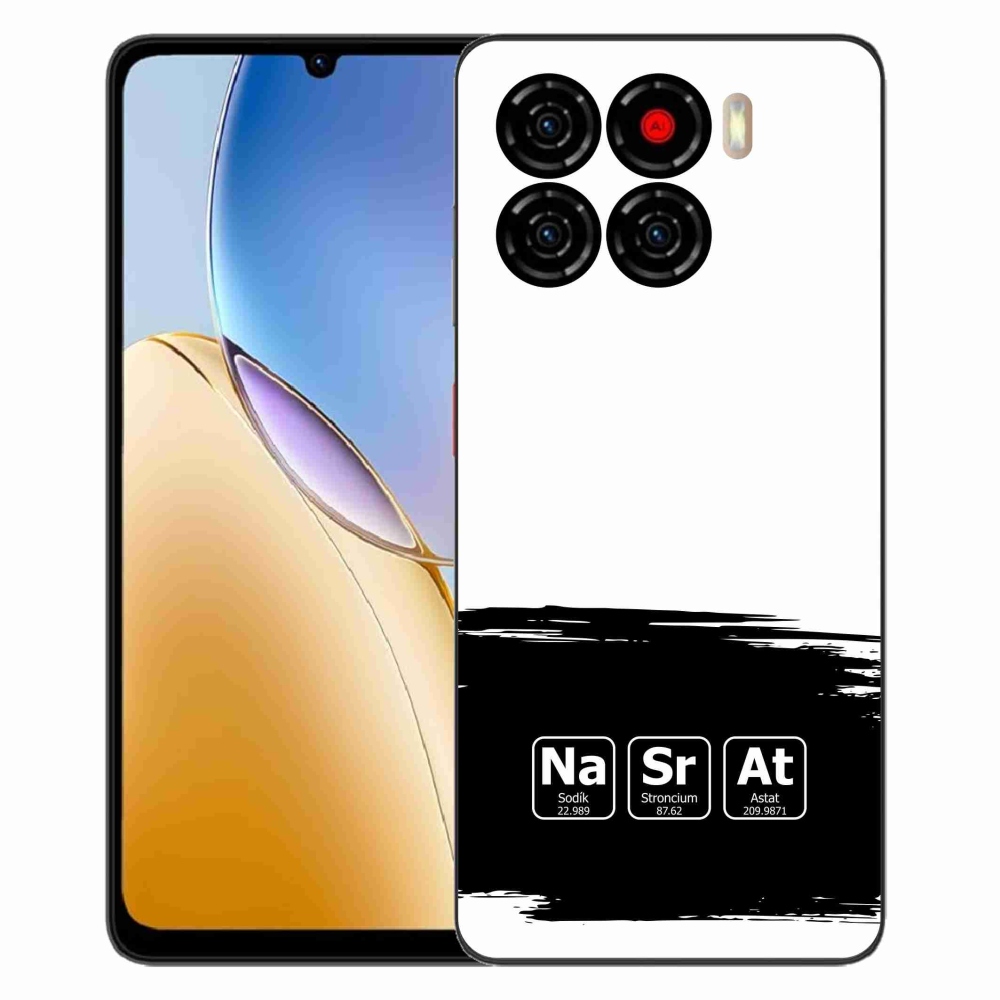 ZTE Blade A56 zselés borító mmCase - kémiai elemek fekete és fehér háttérrel