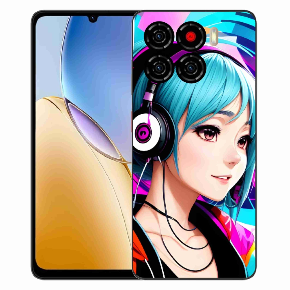 ZTE Blade A56 zselés tok mmCase - lány fejhallgatóval