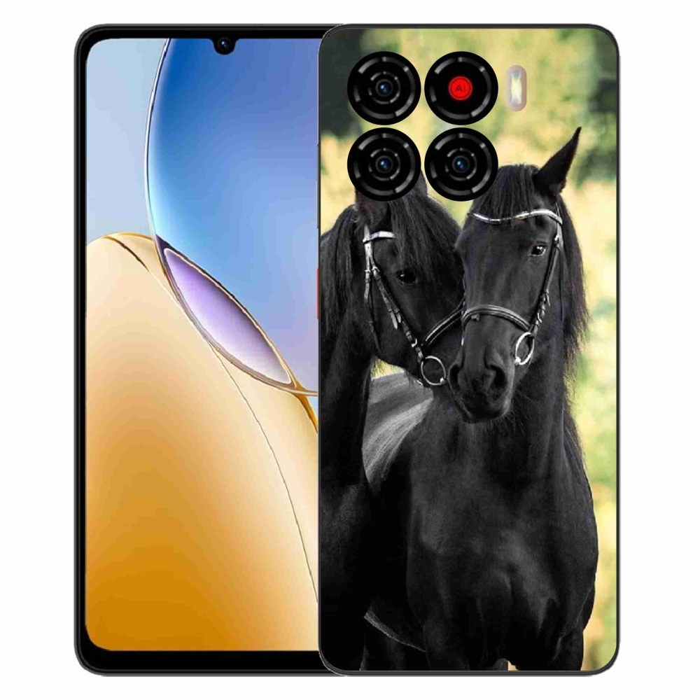 ZTE Blade A56 zselés borítás mmCase - két fekete ló