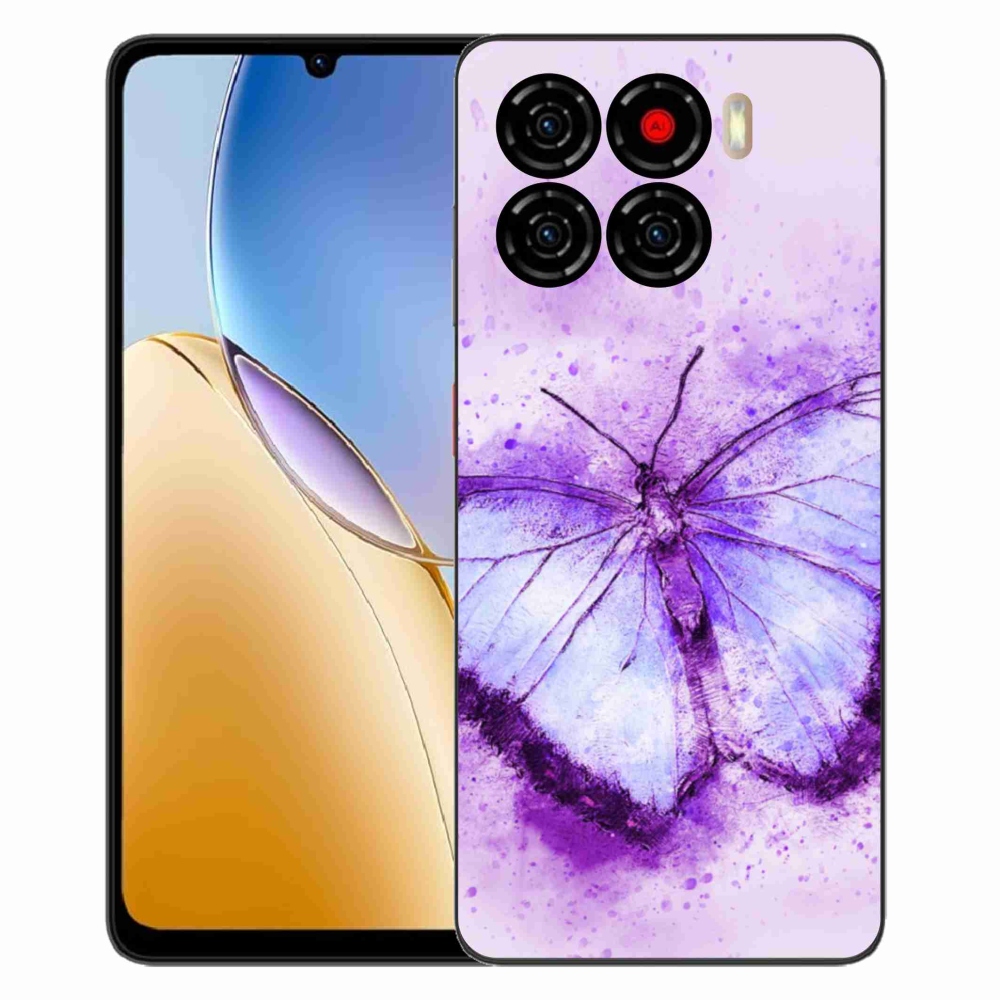 ZTE Blade A56 zselés tok mmCase - lila pillangó
