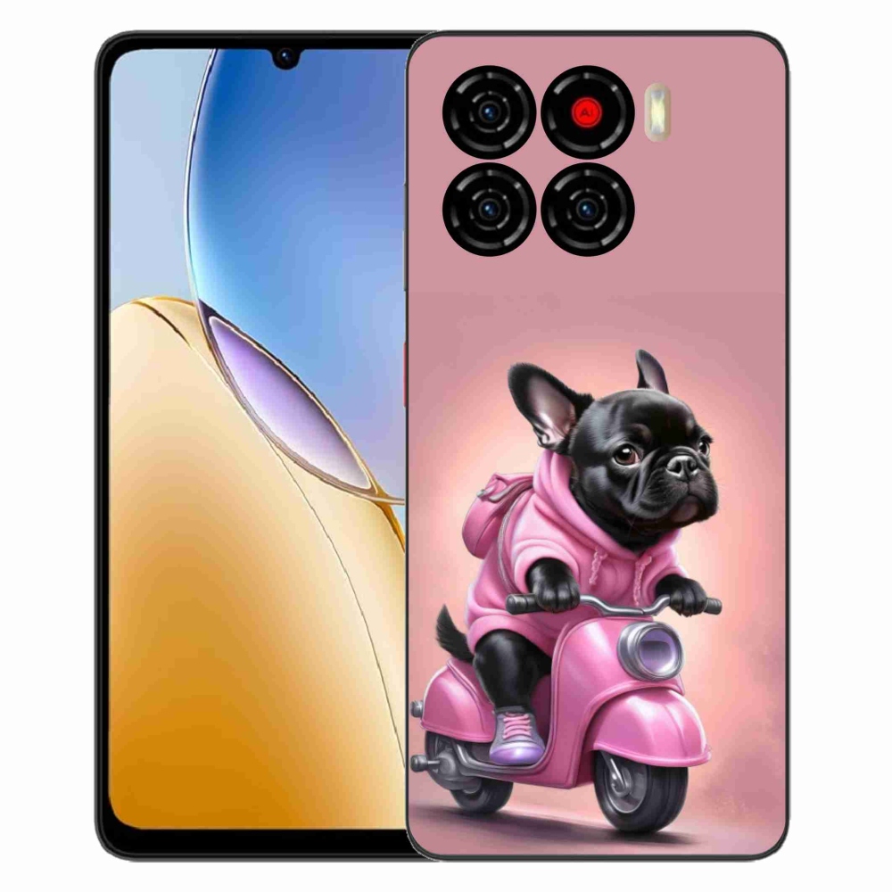 ZTE Blade A56 zselés tok mmCase - Francia bulldog egy robogón