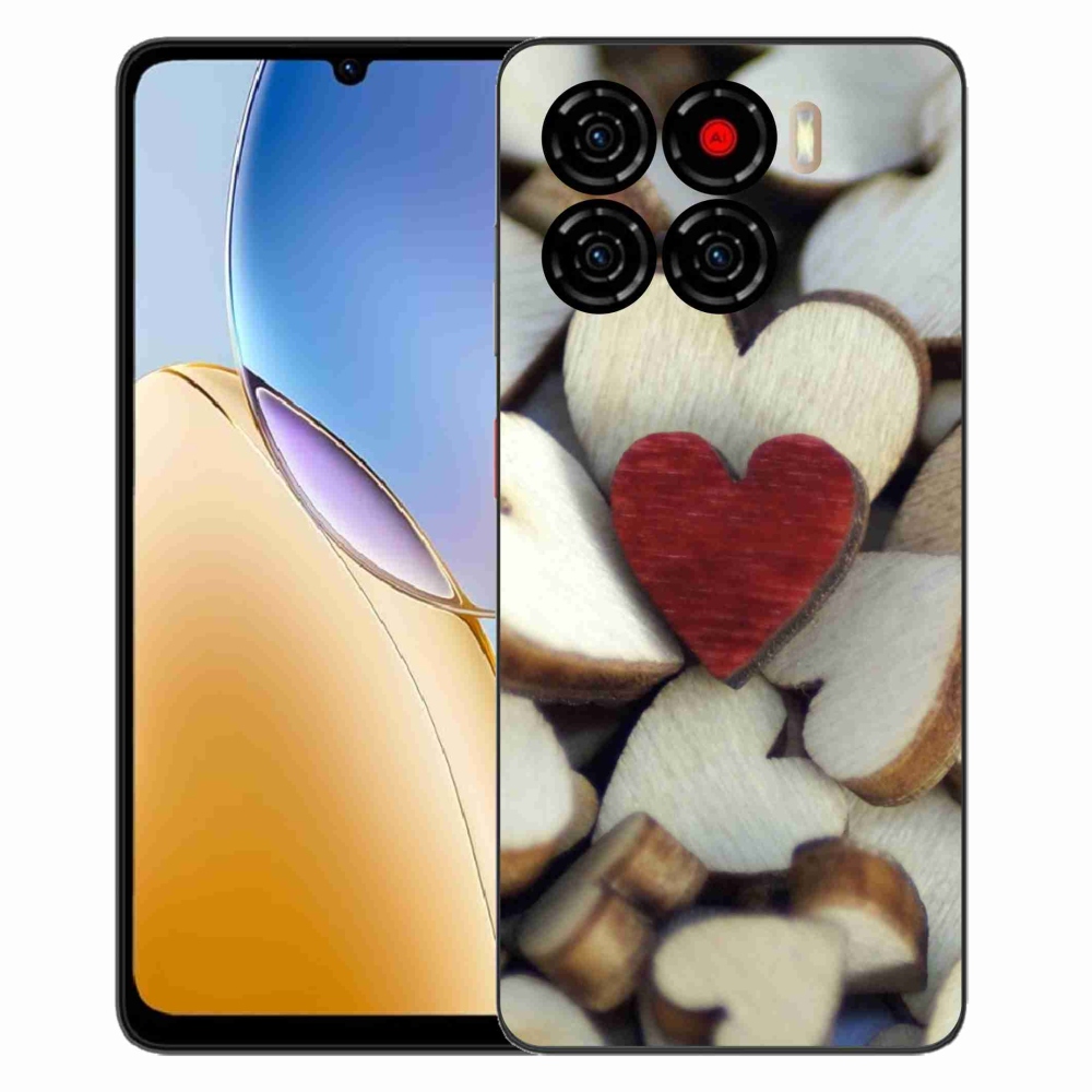 ZTE Blade A56 zselés tok mmCase - gravírozott piros szív