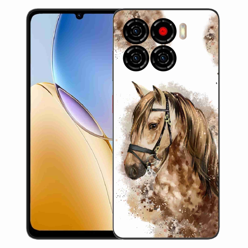 ZTE Blade A56 zselés tok mmCase - barna rajzfilm lóhoz