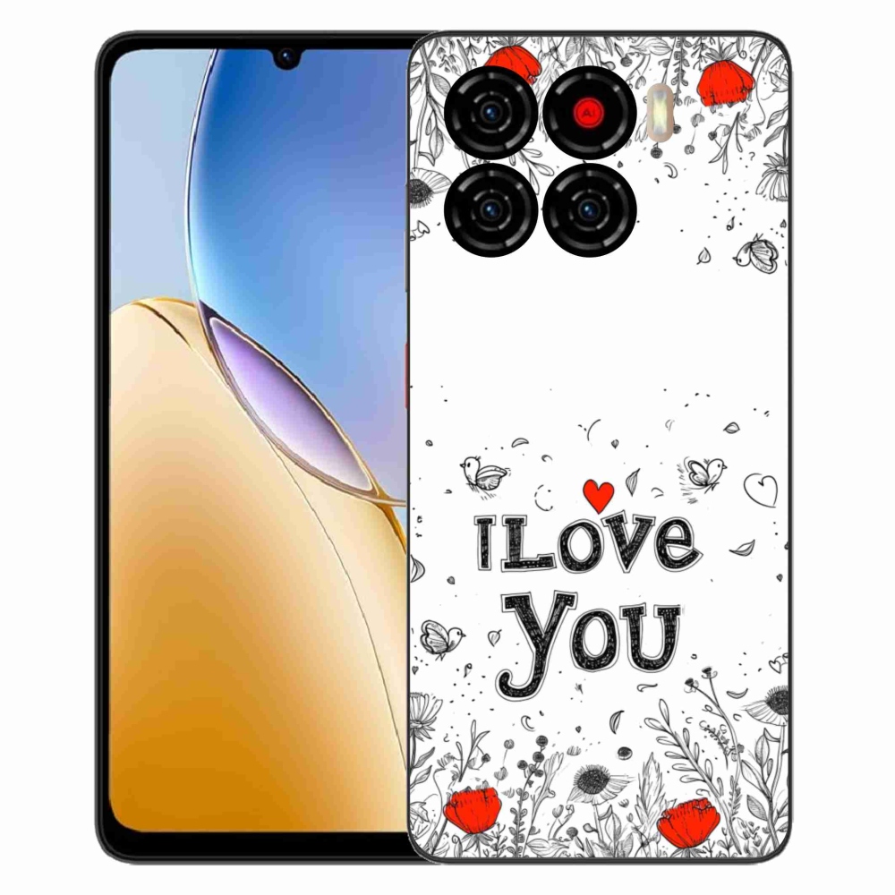 ZTE Blade A56 zselés tok mmCase - I love you fehér háttérrel