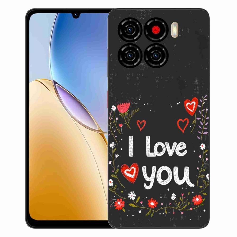 ZTE Blade A56 zselés tok mmCase - I love you fekete háttérrel