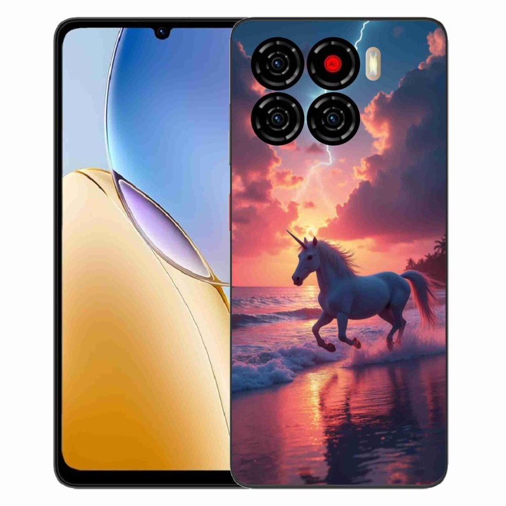 ZTE Blade A56 zselés tok mmCase - egyszarvú a tengerparton