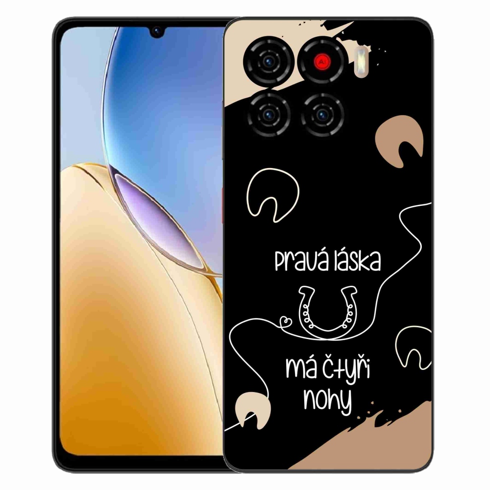 ZTE Blade A56 zselés tok mmCase - ló motívum fekete háttérrel