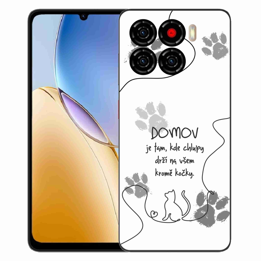 ZTE Blade A56 zselés tok mmCase - macska motívum fehér háttérrel