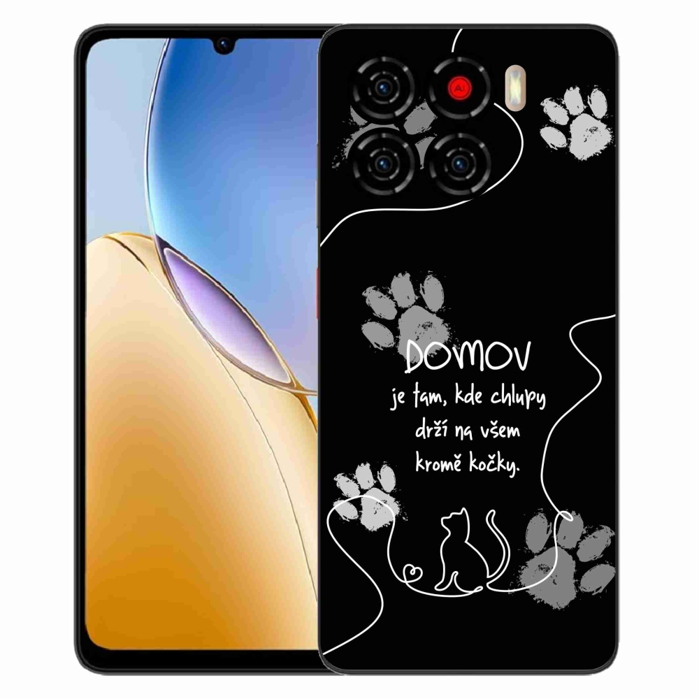 ZTE Blade A56 zselés tok mmCase - macska motívum fekete háttérrel