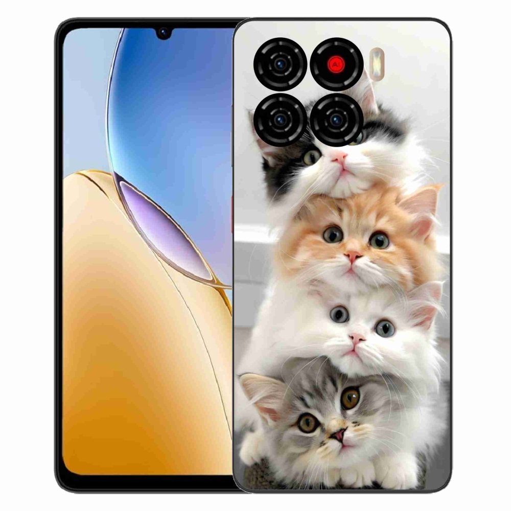 ZTE Blade A56 zselés tok mmCase - macska csokor