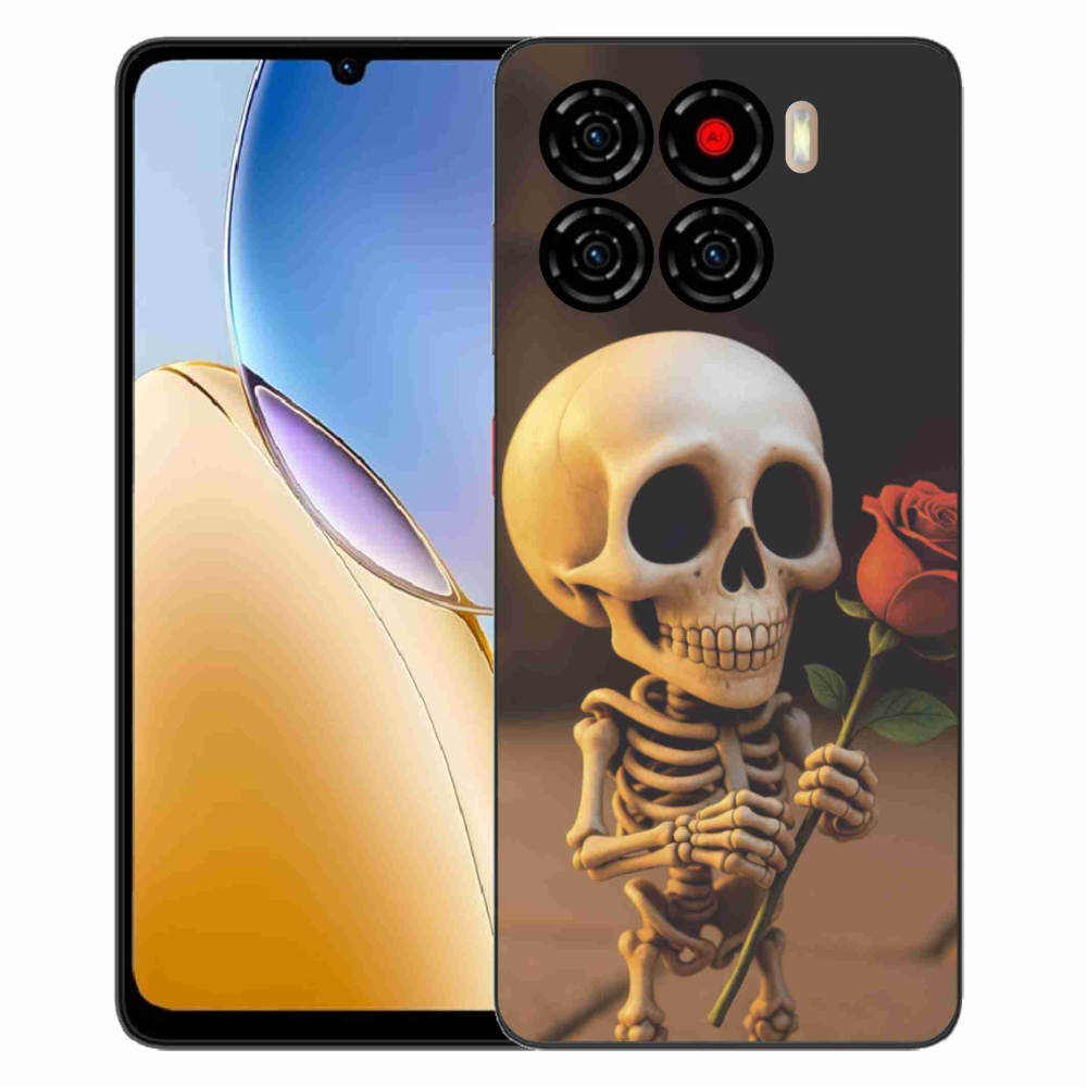 ZTE Blade A56 zselés borítás mmCase - csontváz rózsával