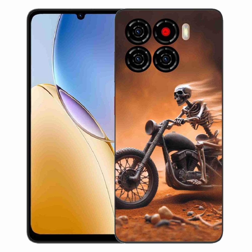 ZTE Blade A56 zselés borító mmCase - csontváz a motorkerékpáron