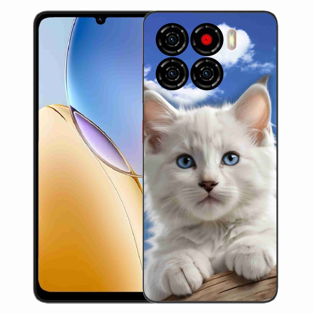 ZTE Blade A56 zselés tok mmCase - cica és felhők