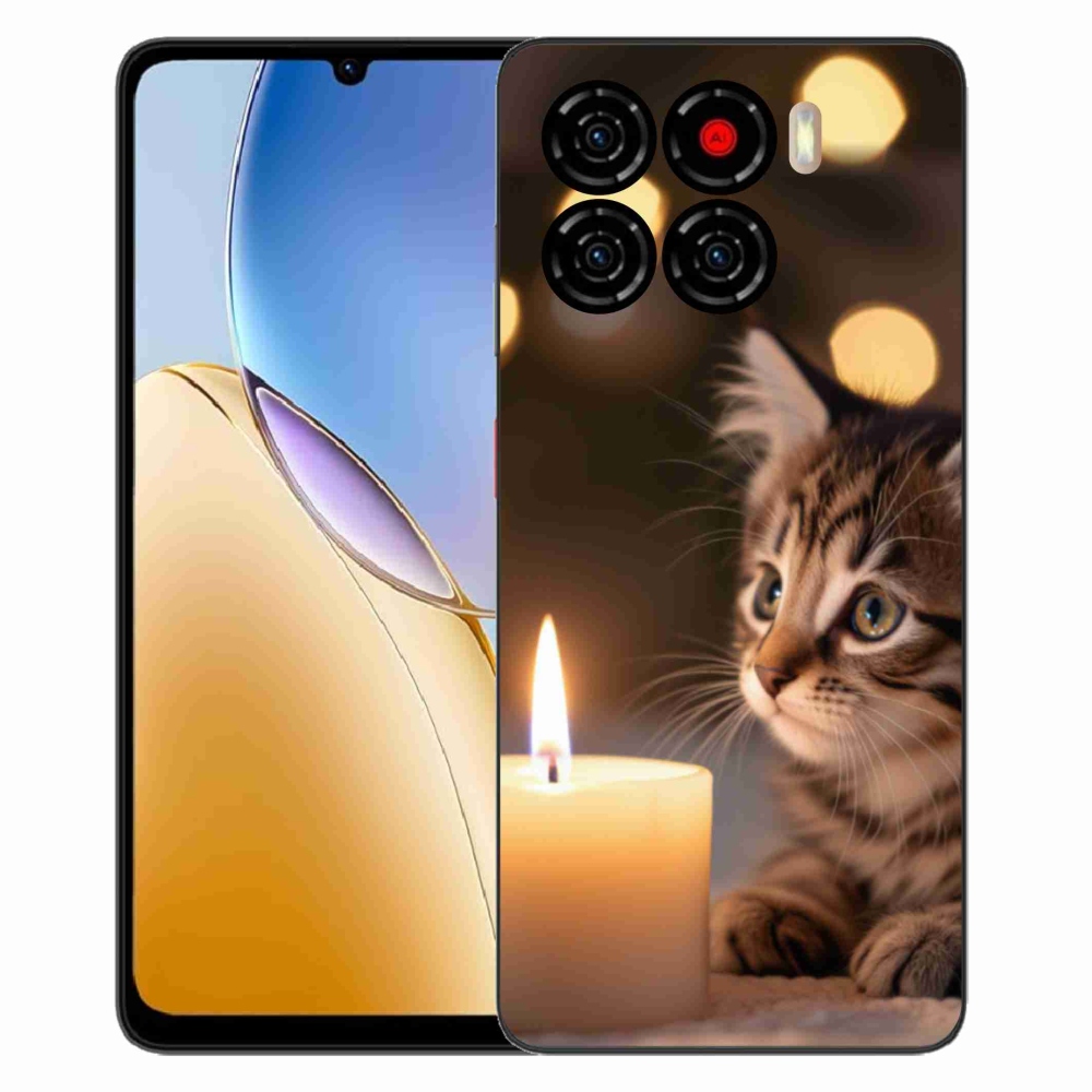 ZTE Blade A56 zselés tok mmCase - cica és gyertya