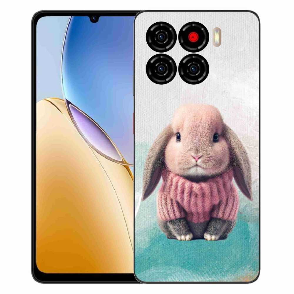 ZTE Blade A56 zselés tok mmCase - nyúl pulóverben