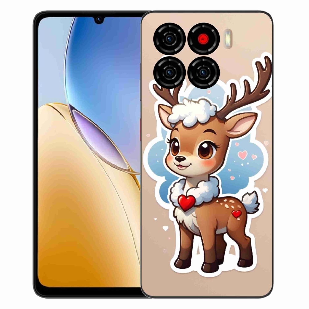ZTE Blade A56 zselés tok mmCase - rajzfilm rénszarvashoz