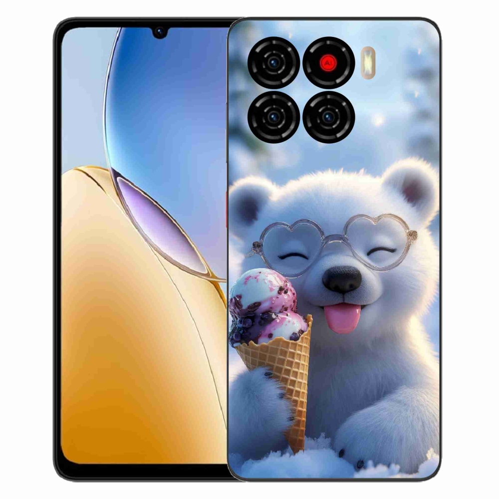 ZTE Blade A56 zselés tok mmCase - mackó fagylalttal