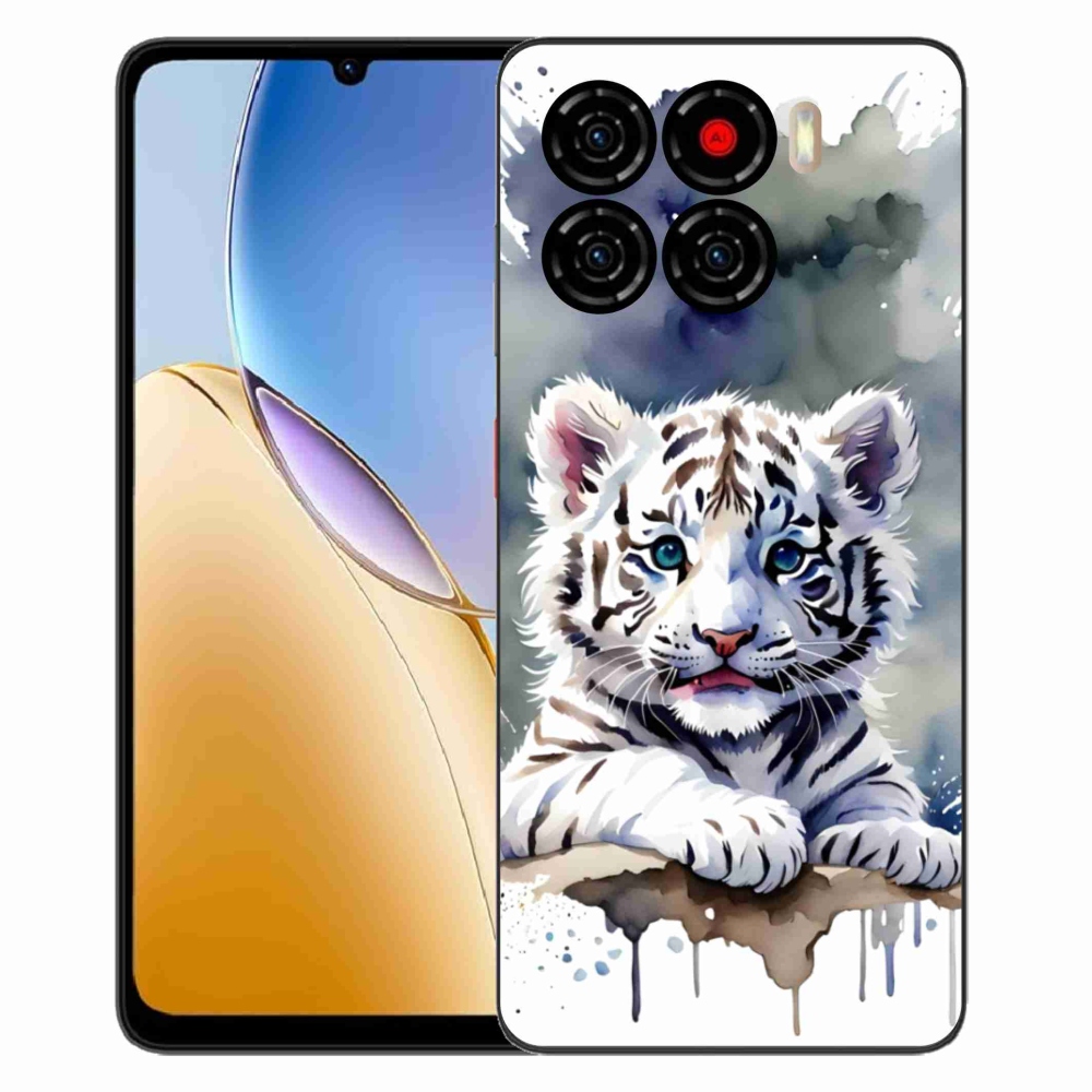 ZTE Blade A56 zselés tok mmCase - fehér tigriskölyök