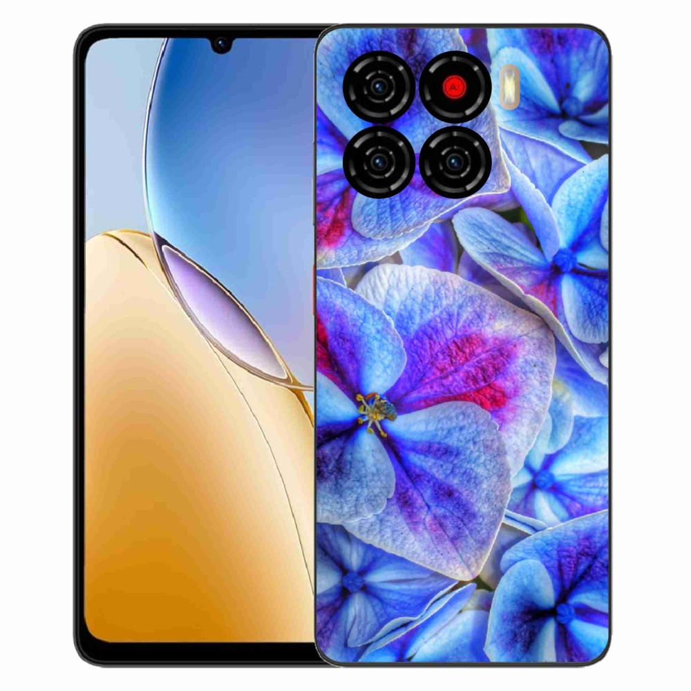 ZTE Blade A56 zselés tok mmCase - kék virág 1