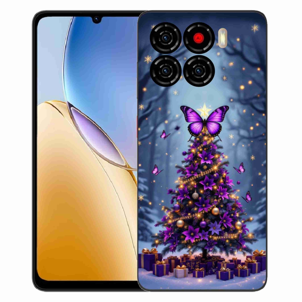 ZTE Blade A56 zselés tok mmCase - pillangó karácsonyfa
