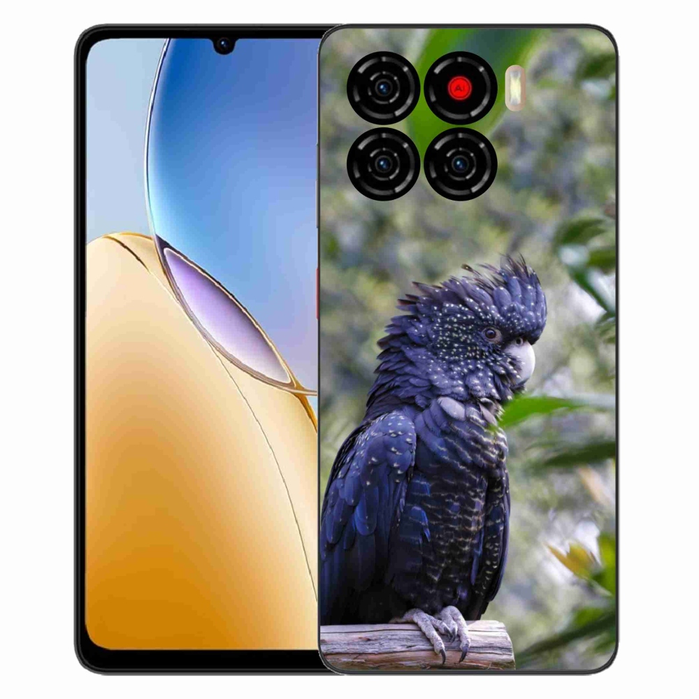 ZTE Blade A56 zselés tok mmCase - papagáj kakadu fekete
