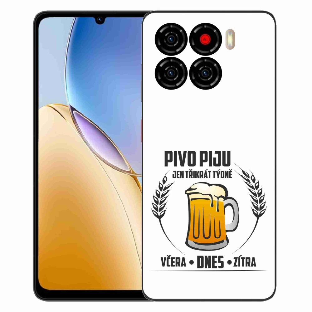 ZTE Blade A56 zselés tok mmCase - sör motívum fehér háttérrel