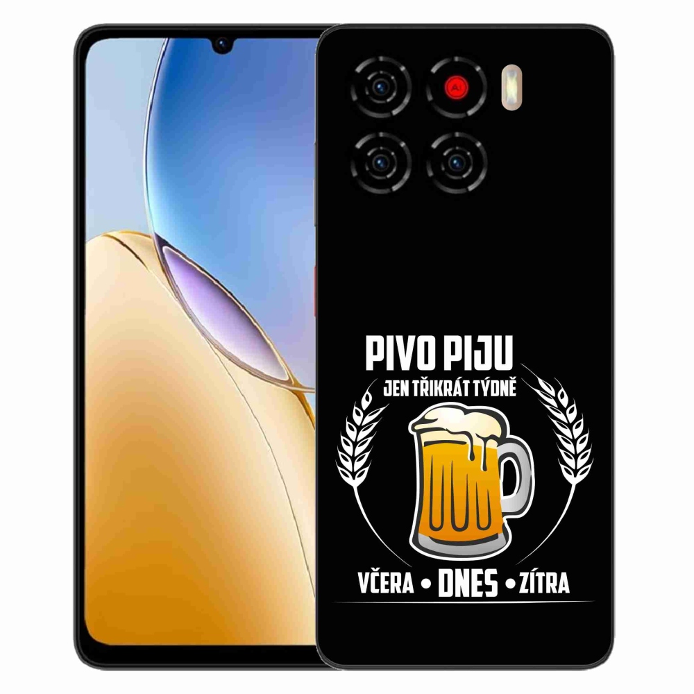 ZTE Blade A56 zselés tok mmCase - sör motívum fekete háttérrel