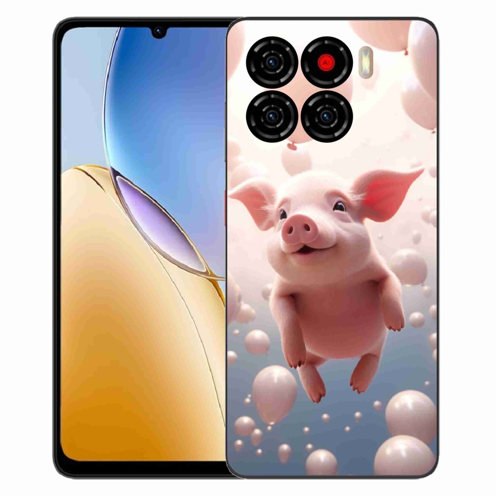 ZTE Blade A56 zselés borító mmCase - malac lufikkal