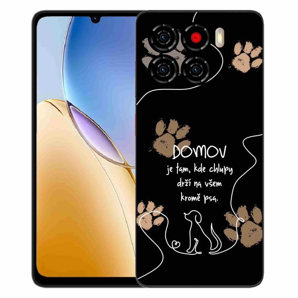 ZTE Blade A56 zselés tok mmCase - kutya motívum fekete alapon