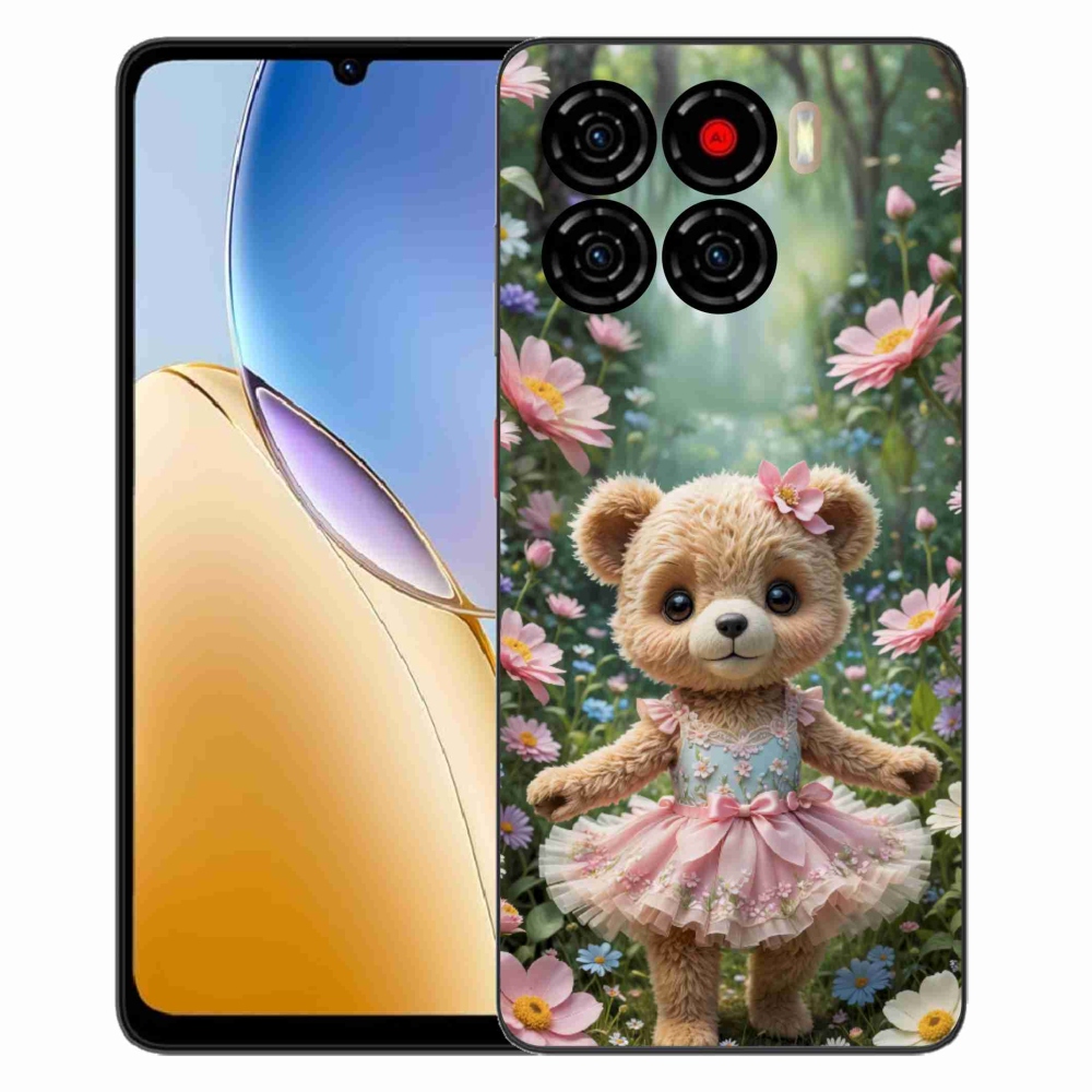 ZTE Blade A56 zselés borító mmCase - aranyos virágos mackó