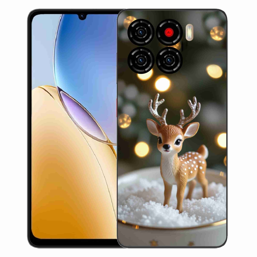 ZTE Blade A56 zselés tok mmCase - aranyos karácsonyi szarvasok