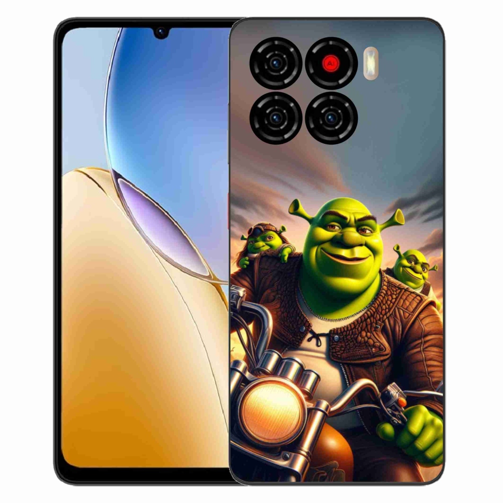 ZTE Blade A56 zselés tok mmCase - Shrek egy motorkerékpáron