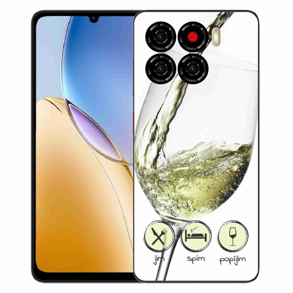 ZTE Blade A56 zselés tok mmCase - borospohár fehér