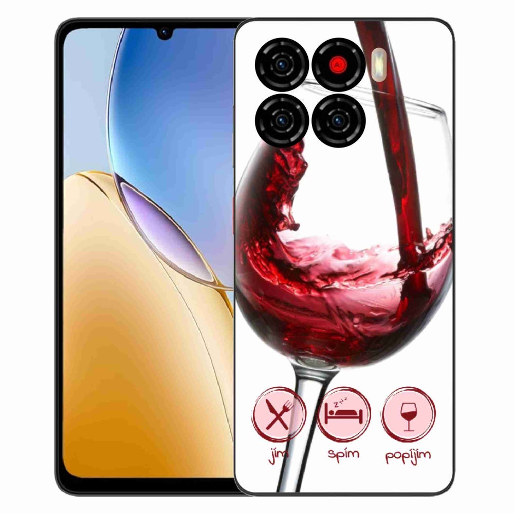 ZTE Blade A56 zselés tok mmCase - borospohár piros