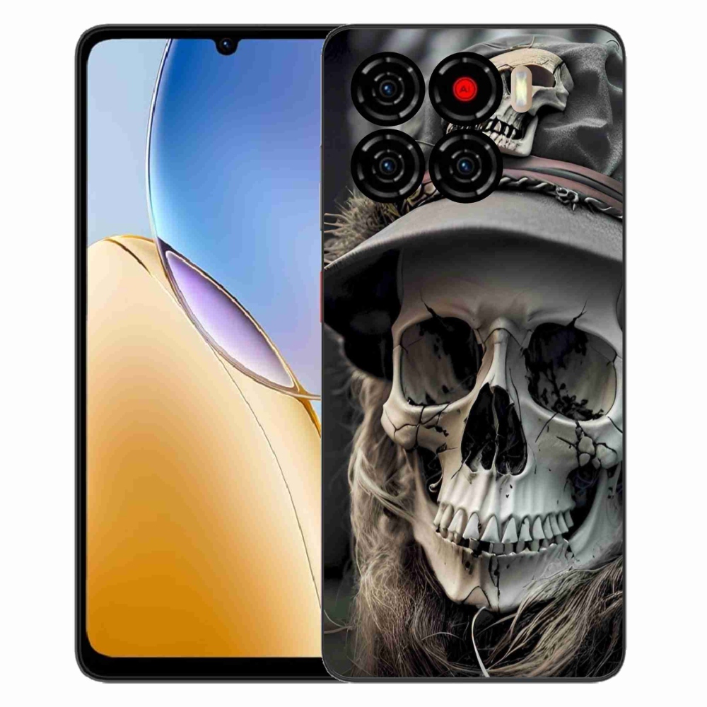 ZTE Blade A56 zselés tok mmCase - sötét koponya