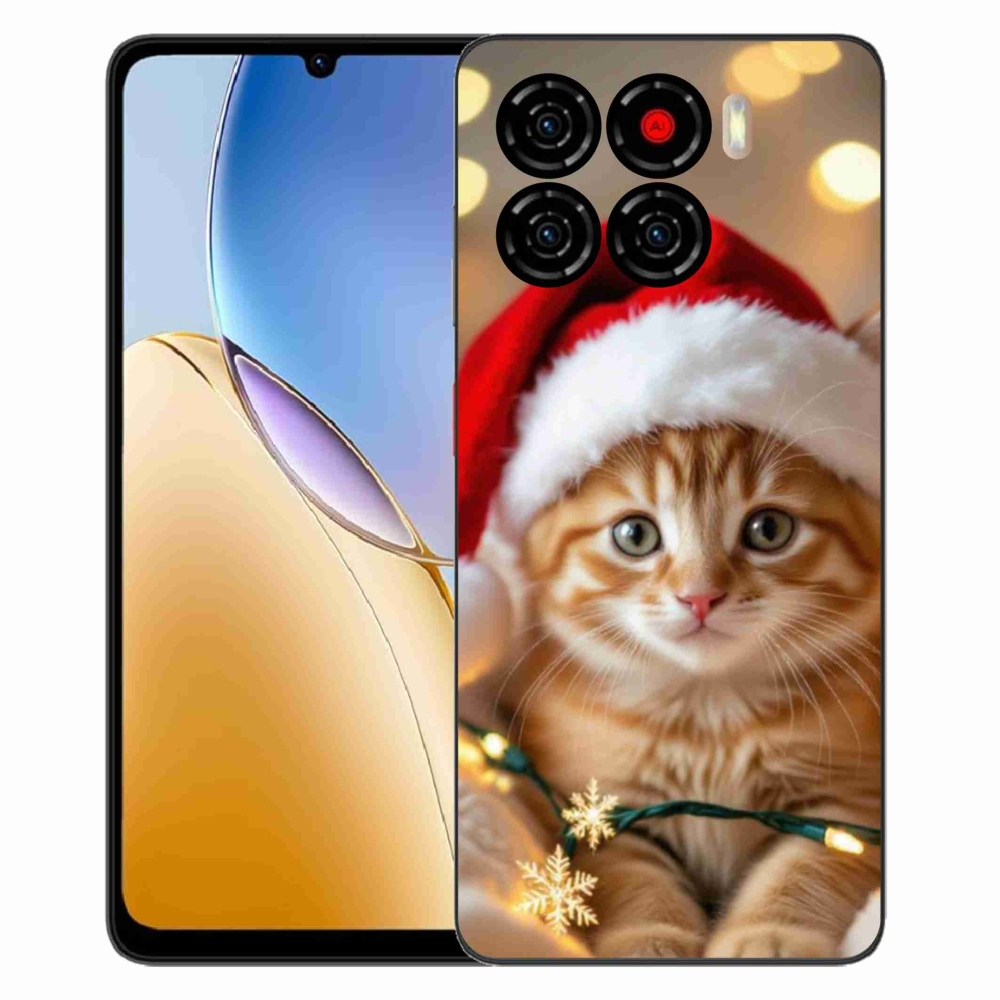 ZTE Blade A56 zselés borítás mmCase - Karácsonyi cica