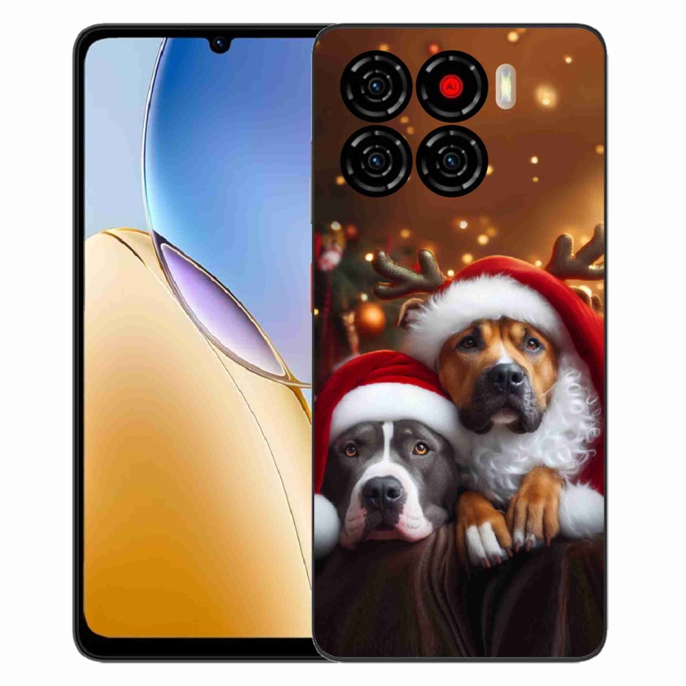 ZTE Blade A56 zselés tok mmCase - Karácsonyi kutyák
