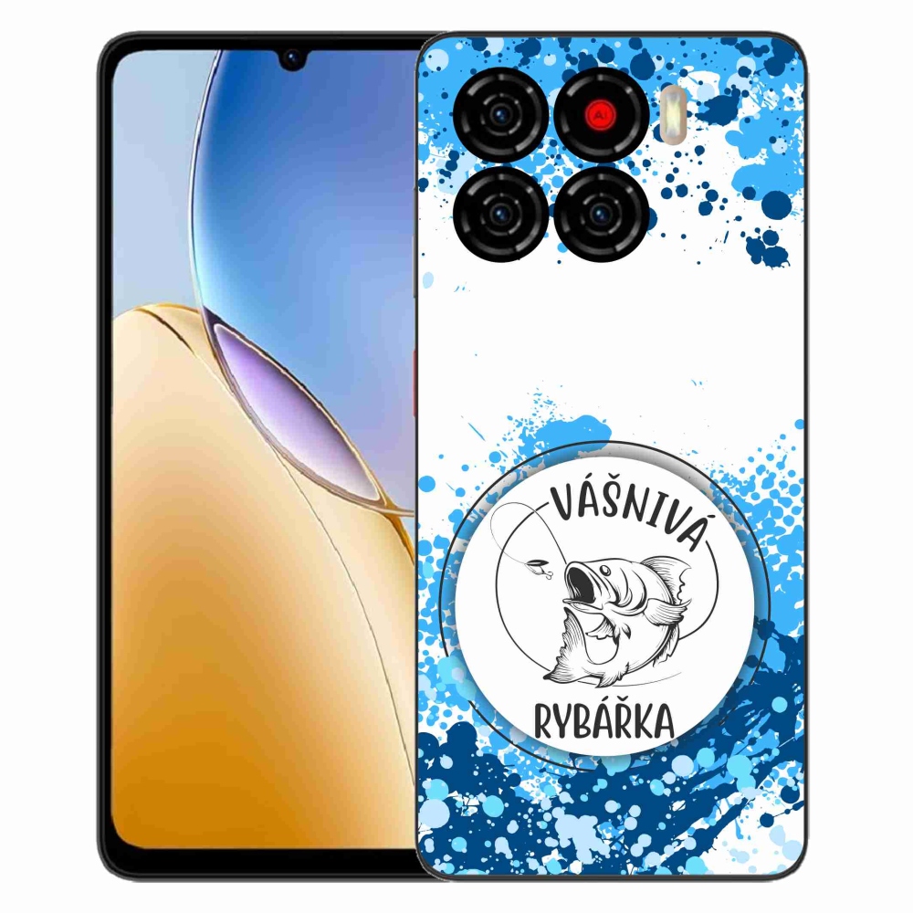 ZTE Blade A56 zselés borító mmCase - szenvedélyes halásznő fehér háttérrel