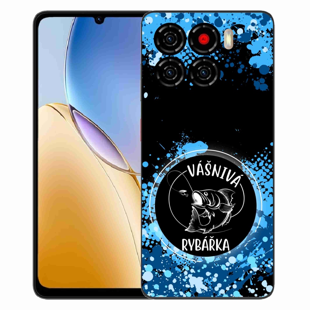 ZTE Blade A56 zselés tok mmCase - szenvedélyes halásznő fekete háttérrel
