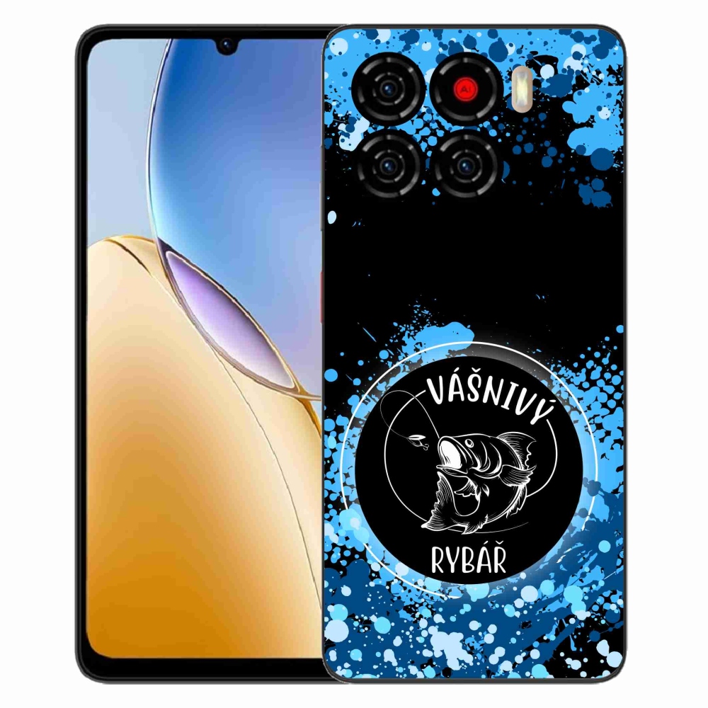ZTE Blade A56 zselés tok mmCase - szenvedélyes halász fekete háttérrel