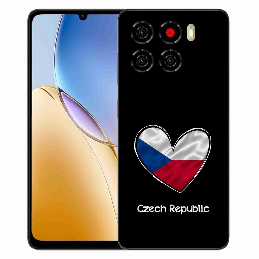 ZTE Blade A56 zselés borító mmCase - zászló szív fekete háttérrel