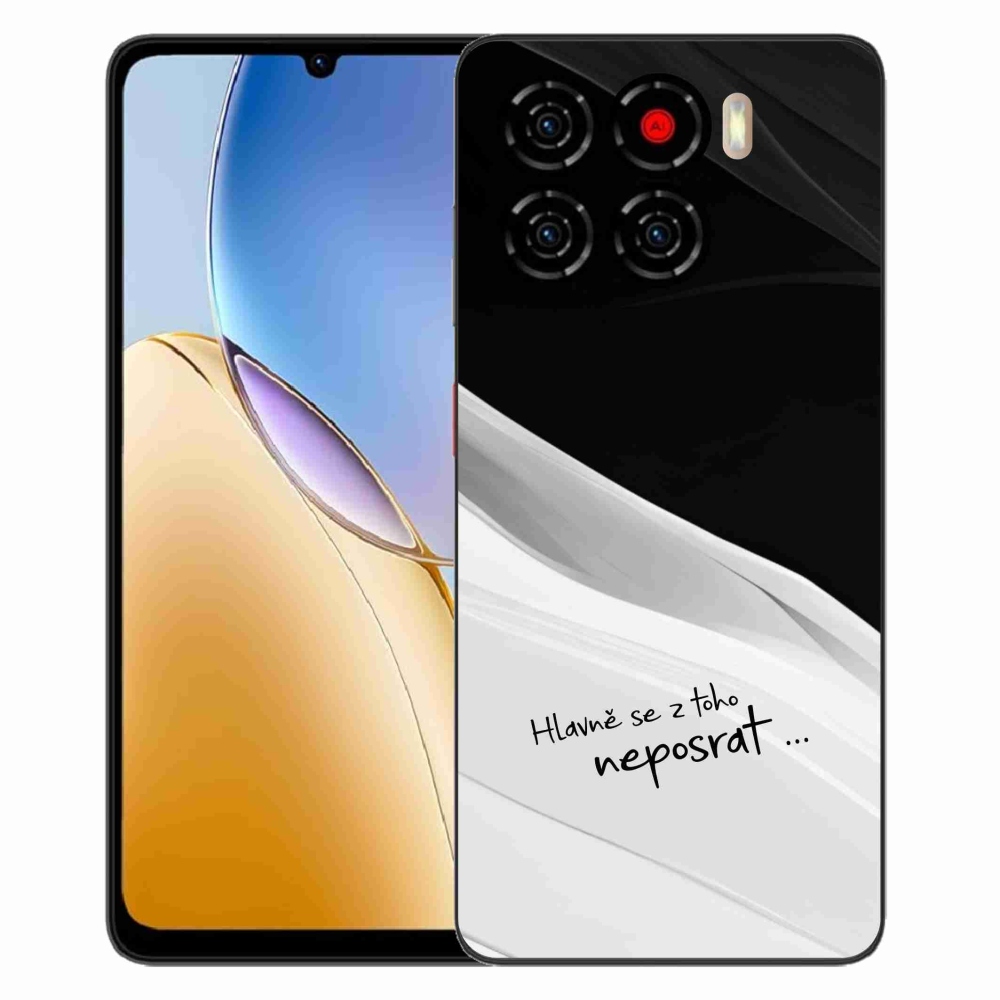 ZTE Blade A56 zselés borító mmCase - vicces szöveg 13 fehér és fekete háttérrel
