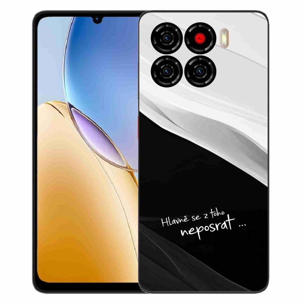 ZTE Blade A56 zselés borító mmCase - vicces szöveg 13 fekete és fehér háttérrel