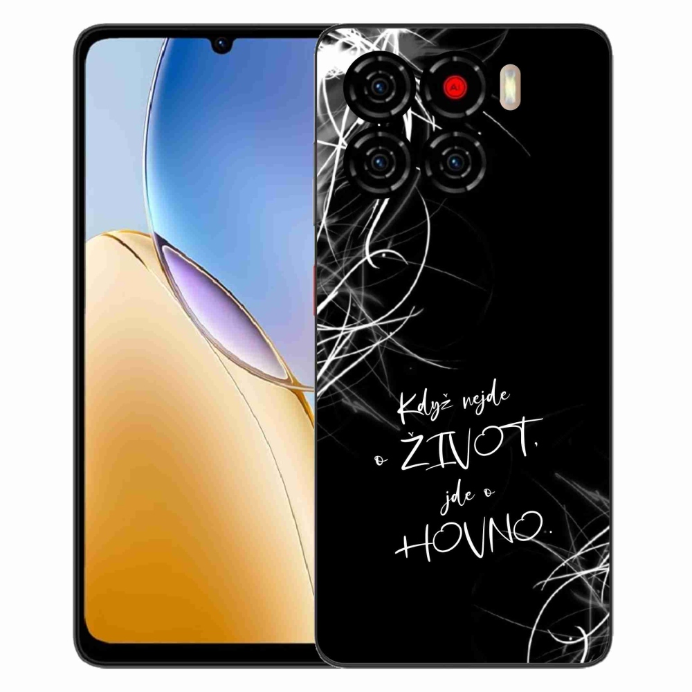 ZTE Blade A56 zselés borító mmCase - vicces szöveg 16 fekete háttér