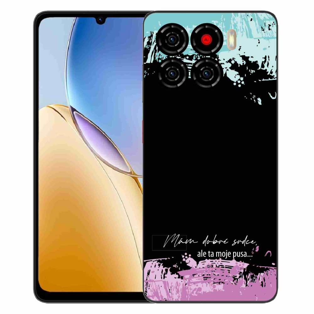 ZTE Blade A56 zselés borító mmCase - vicces szöveg 3 fekete háttérrel