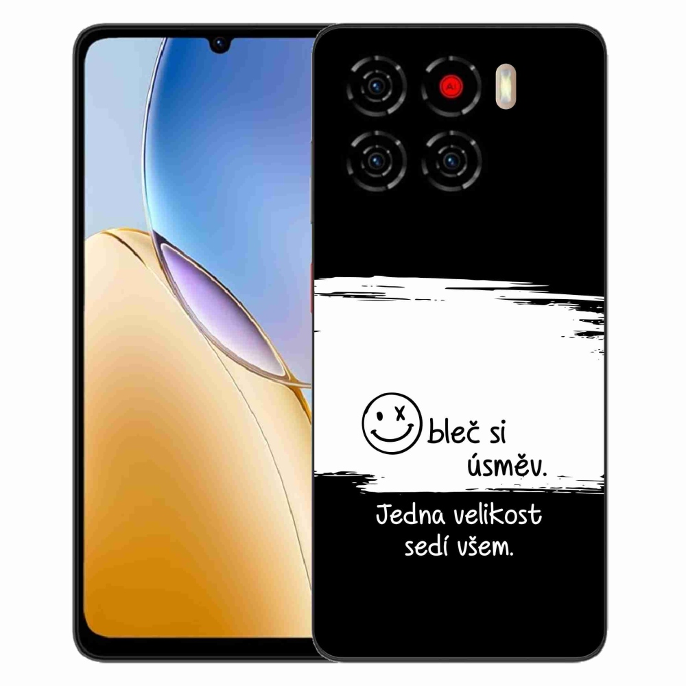 ZTE Blade A56 zselés borító mmCase - vicces szöveg 8 fekete és fehér háttérrel