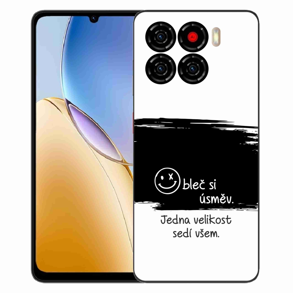ZTE Blade A56 zselés borító mmCase - vicces szöveg 8 fekete és fehér háttérrel