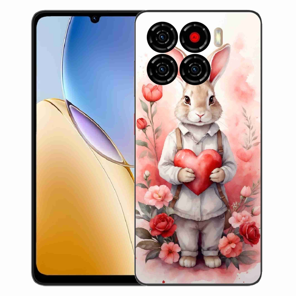 ZTE Blade A56 zselés tok mmCase - nyúl szívvel