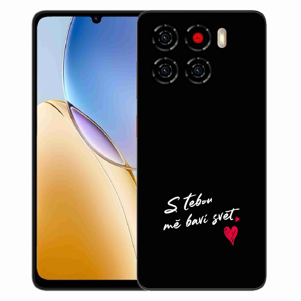 ZTE Blade A56 zselés borító mmCase - szerelmes szöveg 1 fekete háttér