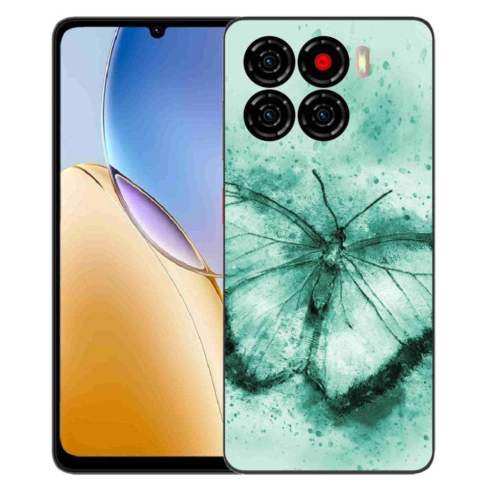 ZTE Blade A56 zselés tok mmCase - zöld pillangó